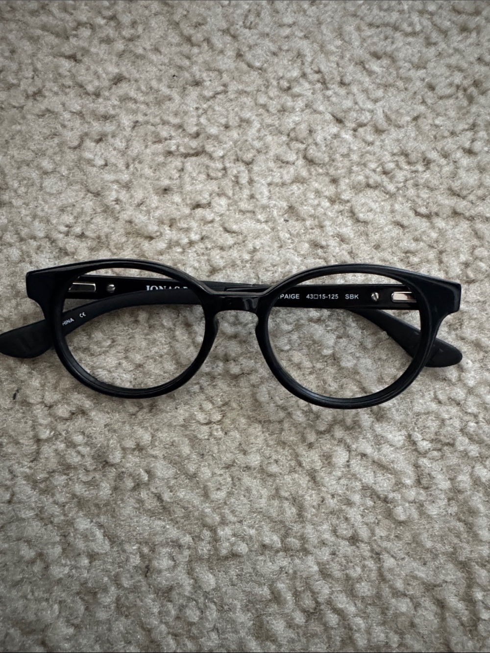 Pail/Paige Kids 43-15-125 SBK Black Round Optical Glasses